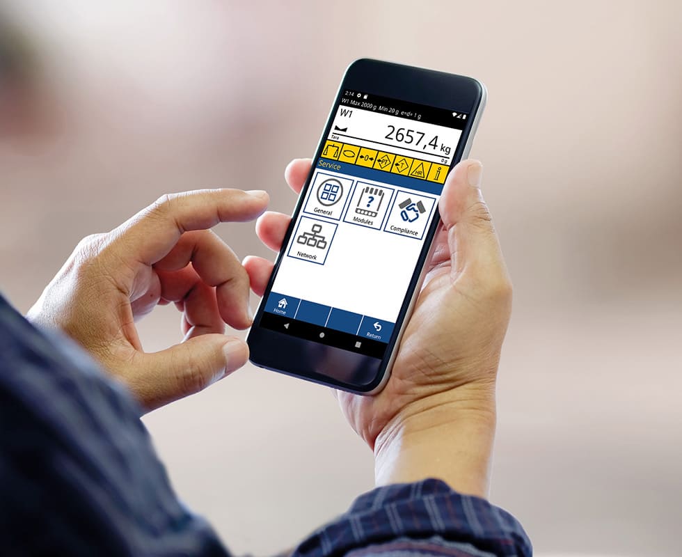 Mobile access to weighing data and functions.