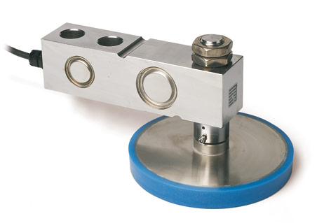 Load-cell installation with load introduction foot.