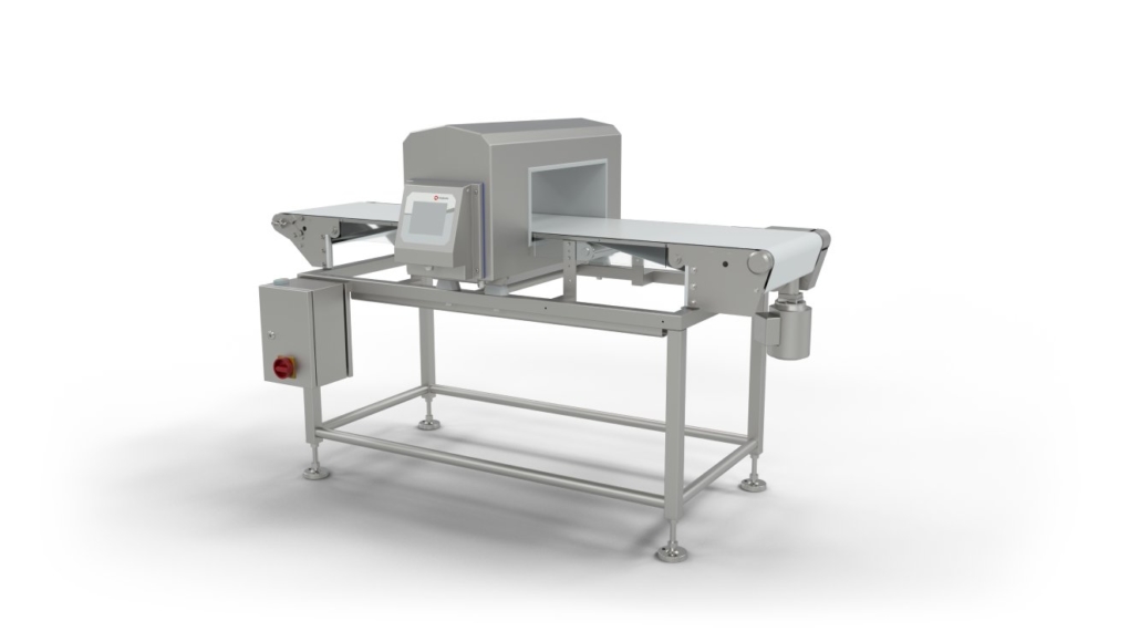 Compact conveyor metal-detection system.