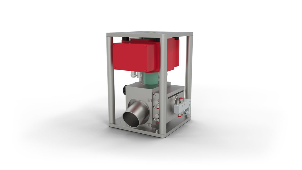 Compact pipeline / process-line detector assembly.